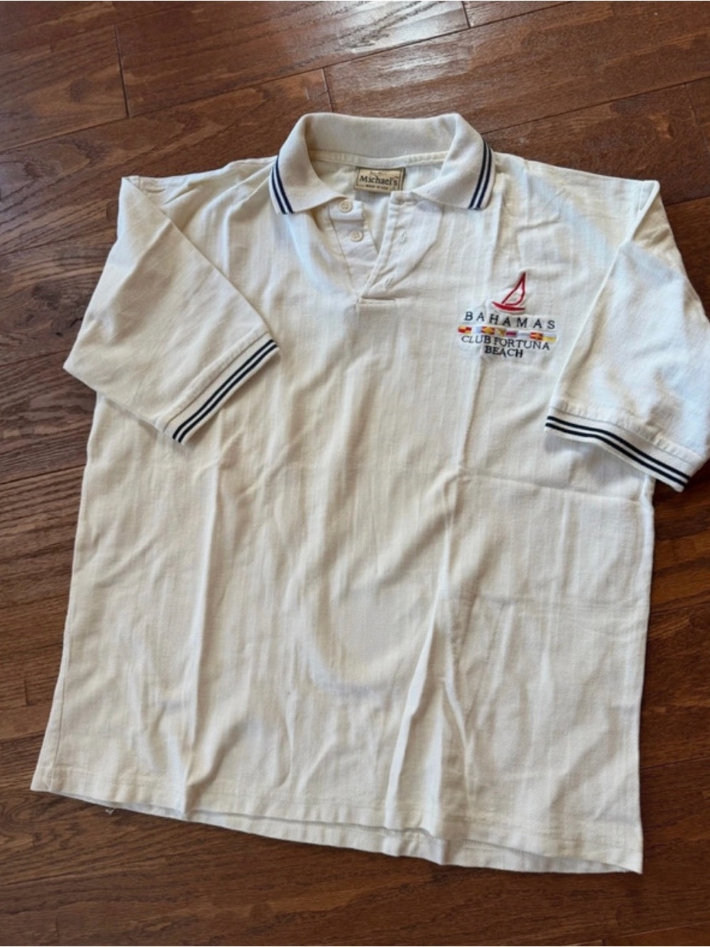 Bahamas Club Fortuna Beach White Polo Shirt